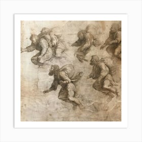 'The Flight Of Jesus' Apostles  Art Print