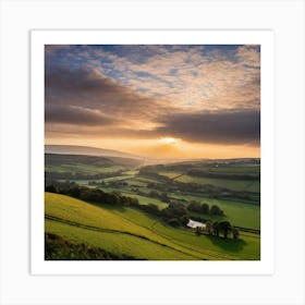 Sunrise Over The Valley 3 Art Print