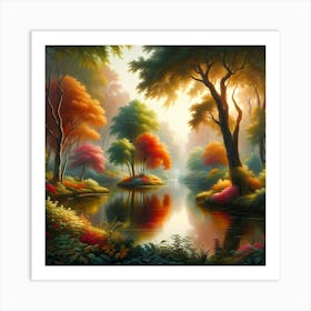 Forest In Autumn Art Print