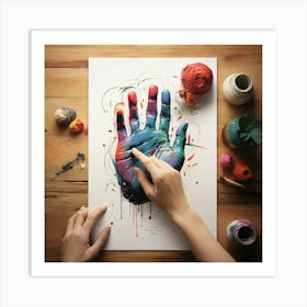 Hand Painting Art Print