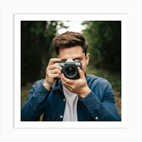 Portrait Of A Photographer Art Print