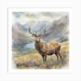 Highland Stag1 Art Print