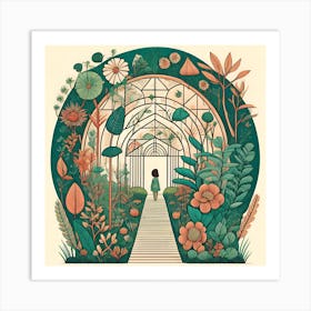 Botanic Garden Vintage Design Art Print