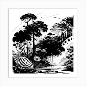 Jungle Landscape 3 Art Print