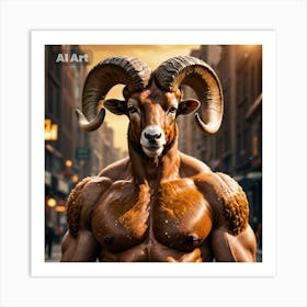 Aries man 1 Art Print