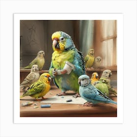 Parrots 4 Art Print