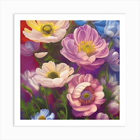 Anemone Flowers 13 Art Print