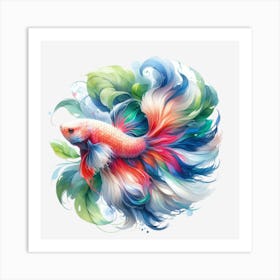 Siamese Fish Art Print