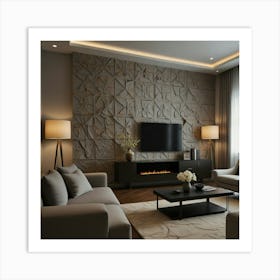 Modern Living Room 1 Art Print