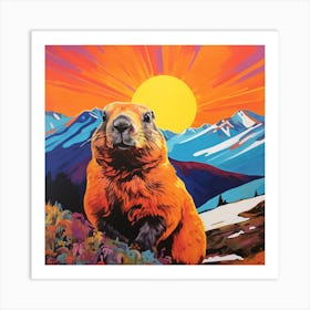 Marmot In The Alps Art Print