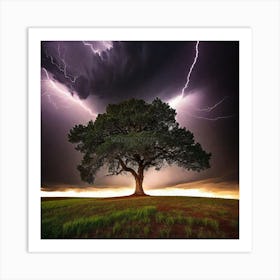 Lightning Tree 20 Art Print