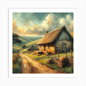 Russian Countryside Painting Art Print