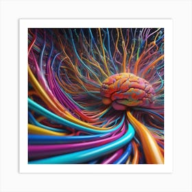 Colorful Brain 46 Art Print