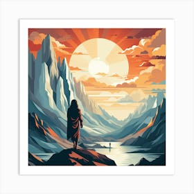 Buddha In The Mountains Art Print