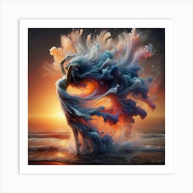 Dancer At Sunset Art Print