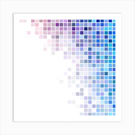 Abstract Pixel Background Art Print