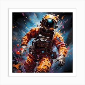 Astronaut In Space Art Print