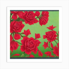 Red Roses Art Print