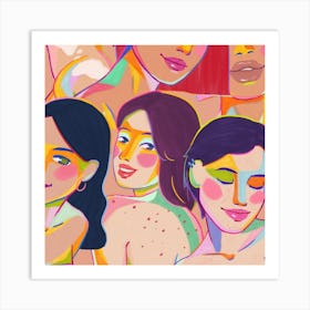 Portrait Of Women Art Print