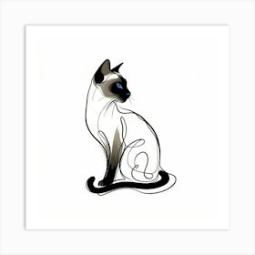 Siamese Cat Art Print