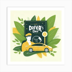 Happy Driver'S Day 1 Art Print