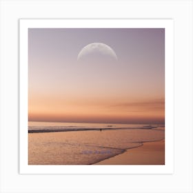 Sunset On The Beach Art Print