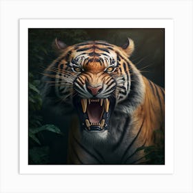 Tiger In The Forest 4 Art Print