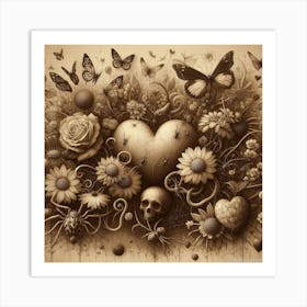 Heart Of Gold Art Print