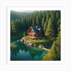 Cabin In The Woods Art Print