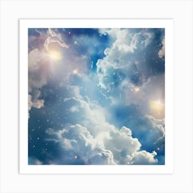 Sky And Clouds Background Art Print