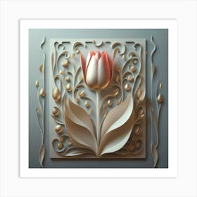 3d Tulip Art Print