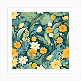 Floral Seamless Pattern, 1325 Art Print