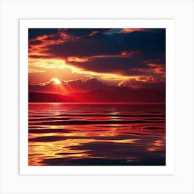 Sunset Over Water 14 Art Print