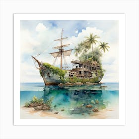 Pirate Ship Art Print