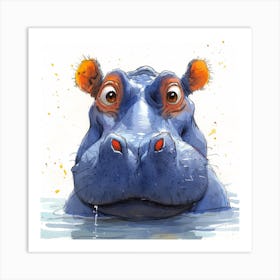 Hippo Art Print