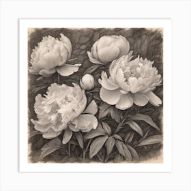 Mass Plantings Of Peonies 9 Art Print