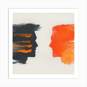 Portrait Of A Man And Woman Art Print