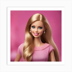 Barbie Doll Portrait smile Art Print