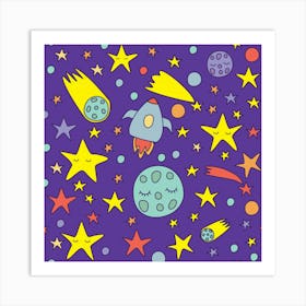 Space Background Art Print