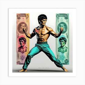 Kung Fu Star Action Retro Poster Art Print
