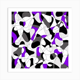 Abstract Purple And Black Art Print