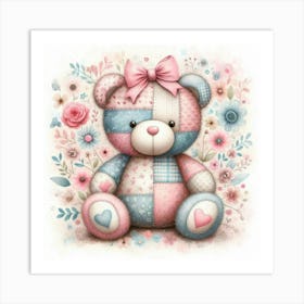 Patchwork Teddy Bear 1 Póster