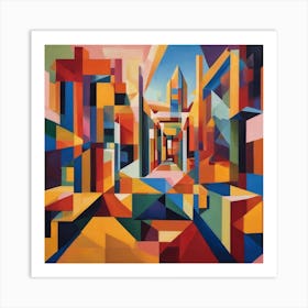 Abstract Cityscape Art Print