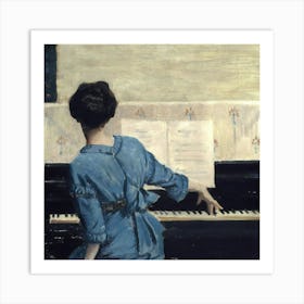 Woman At The Piano 1 Art Print