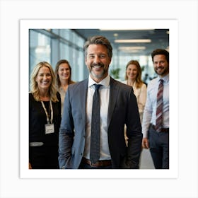 Smiling Business Team Art Print