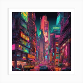 Futuristic City 1 Art Print