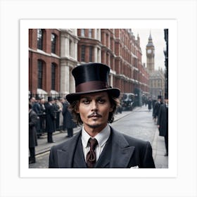 Johnny Depp In London Art Print