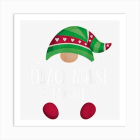 Triage Nurse Gnome Family Matching Christmas Pajamas Art Print