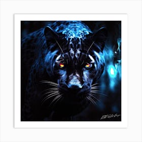 Black Panther Blue - Panther Watch Art Print