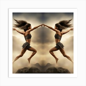 Happy Quantum Leap Jumping Art Print